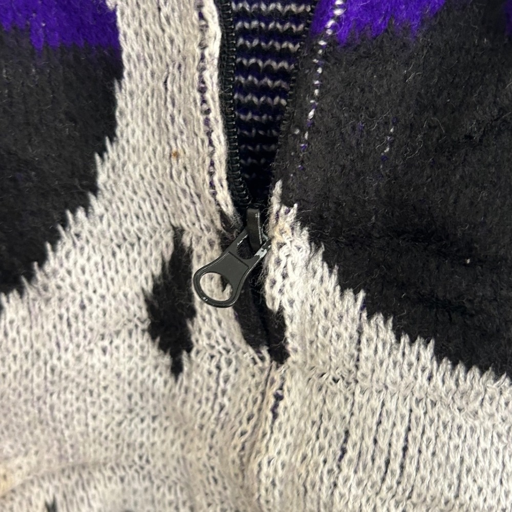 Purple Jack Skellington Disney Yarina Indigenous Hoodie Alpaca Medium M VTG - Picture 9 of 10